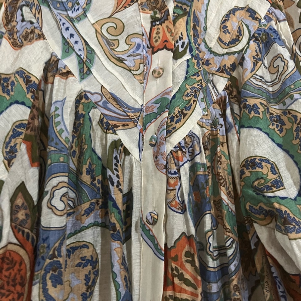 ee:some Paisley Print Blouse - Multicolor. NEW. Small. Boho Lightweight Comfy - Picture 2 of 7